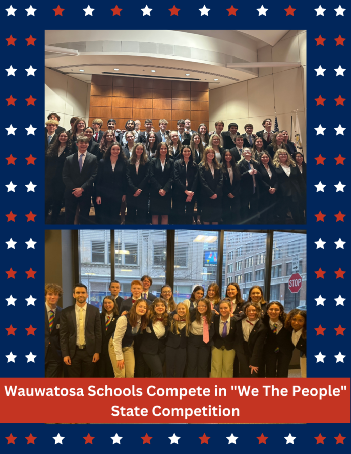 Both Wauwatosa High Schools competed in the State We The People Constitutional Competition in Chicago, Illinois. 