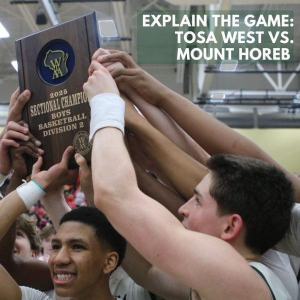 Navigation to Story: Wauwatosa West Boys Basketball Advances to State following a 71-59 shutout in the Sectional Final against Mount Horeb